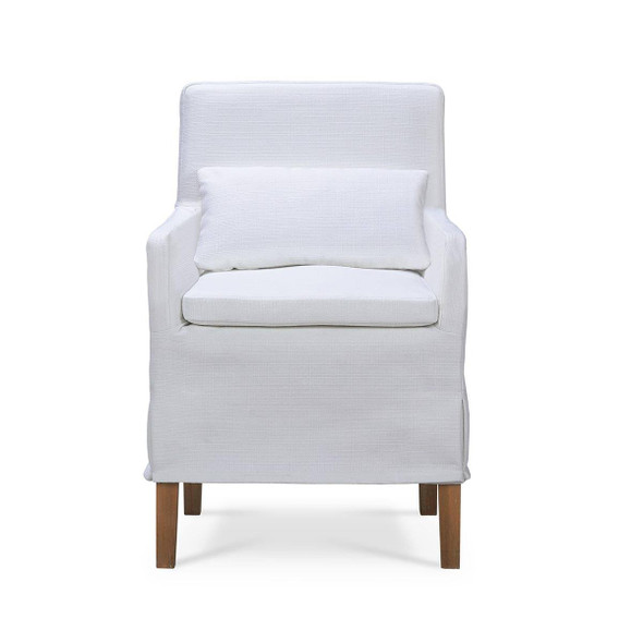 Bilboa Slipcover Arm Dining Chair - Solid Timber Hamptons style Dining Room furniture