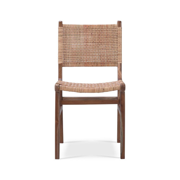 Logan Dining Chair w/ Rattan - Size: 89H x 46W x 60D (cm) - Hamptons style