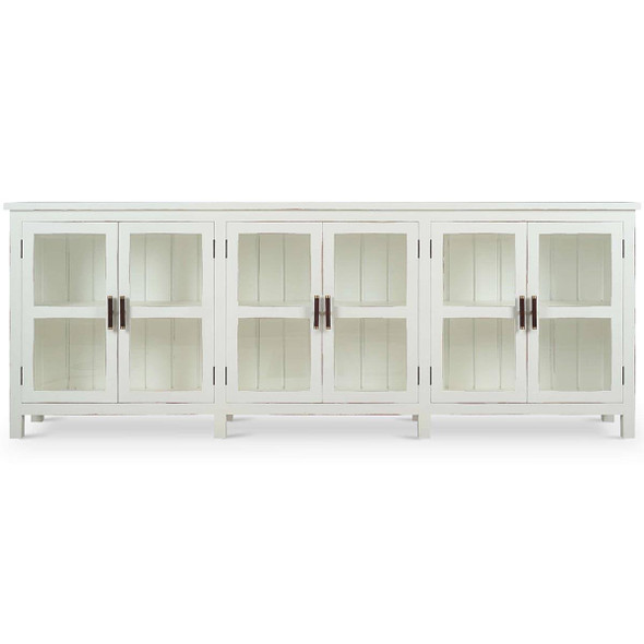 Madrone 6 Door Sideboard - Size: 99H x 264W x 41D (cm) - Craftsman style