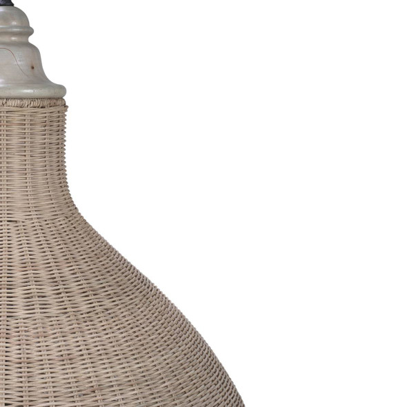 Hampton Rattan Ceiling Pendant Light Extra Large  - Solid Timber Hamptons style  furniture
