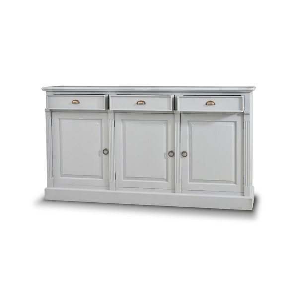 Hudson 3 Door Sideboard - Size: 110H x 197W x 43D (cm) - Hamptons style