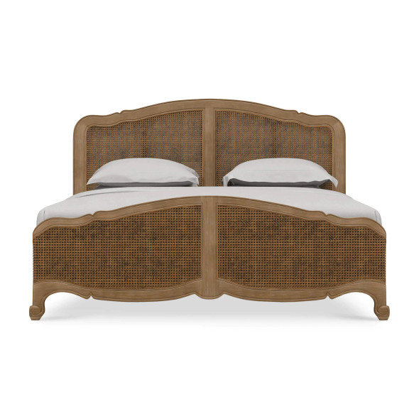 Covington Rattan Bed King - Solid Timber French Provincial style Bedroom furniture