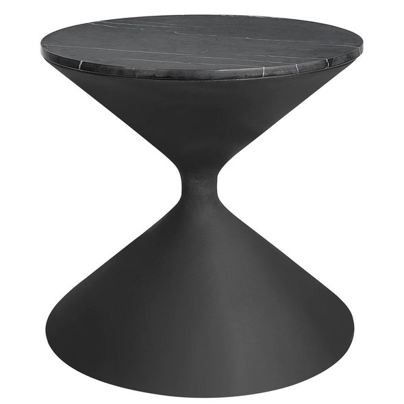 Time's Up Hourglass Shaped Side Table Contemporary style Accent Table Decor