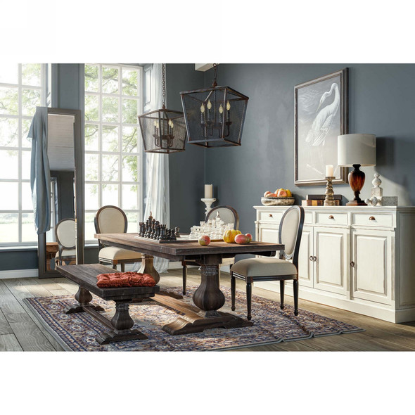 Provincial Trestle Dining Table 240cm - Size: 76H x 244W x 102D (cm) - French Provincial style