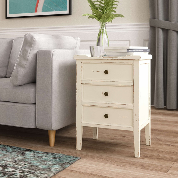 Eton 3 Drawer End Table - Solid Timber Craftsman style Bedroom furniture