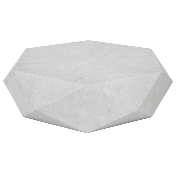 Volker White Coffee Table Geometric style Accent Table Decor