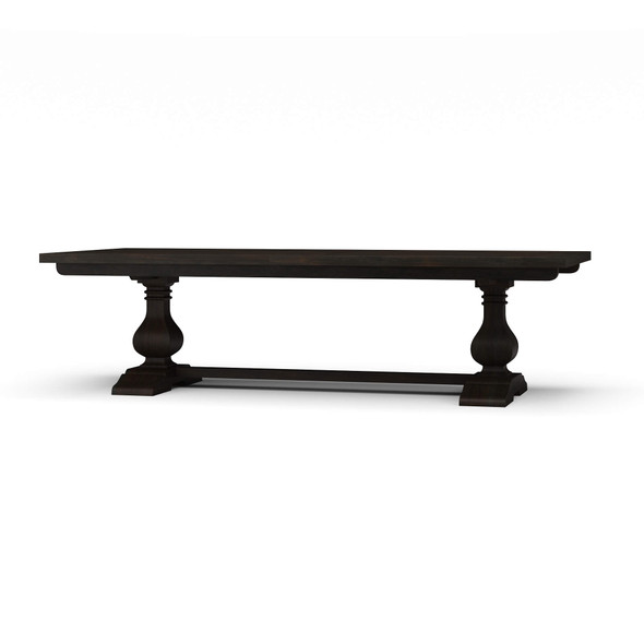 Provincial Trestle Dining Table 270cm - Black Wash - Size: 76H x 275W x 120D (cm) - French Provincial style