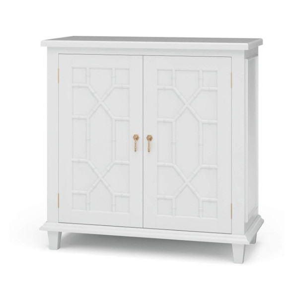 Grosvenor Small Cabinet - True White - Size: 87H x 87W x 38D (cm) - Gustavian style