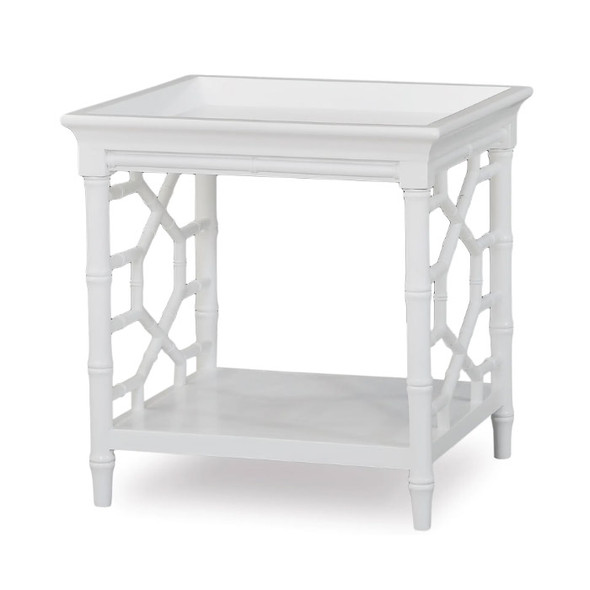 Grosvenor End Table - True White - Solid Timber Gustavian style Living Room furniture
