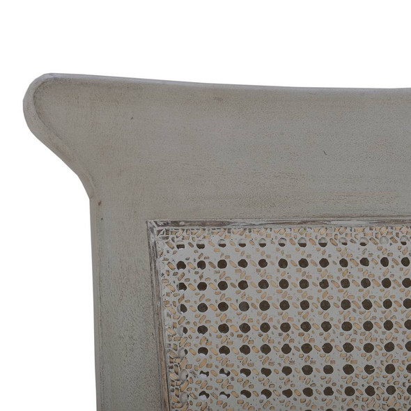 Gustavian Dining Chair w/ Rattan Back - Size: 91H x 50W x 58D (cm)