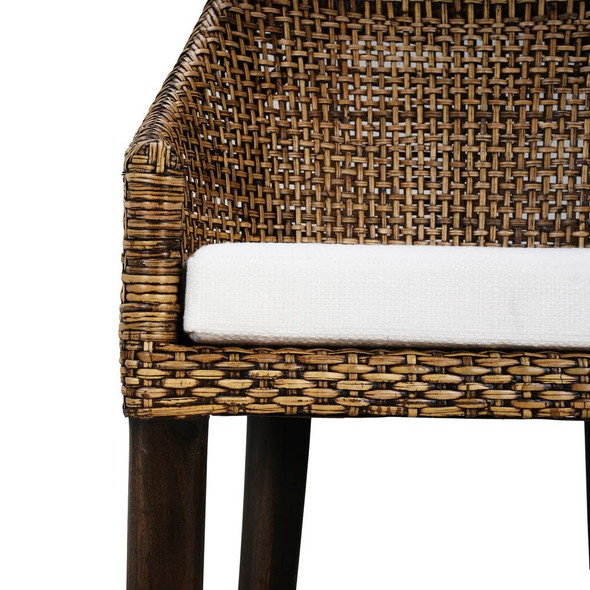 Savannah Rattan Counter Stool w/ Seat Cushion - Size: 96H x 52W x 53D (cm)