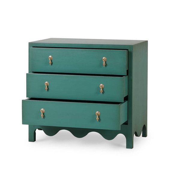 Chloe Scalloped 3 Drawer Dresser - Solid Timber Boho Chic style Bedroom furniture