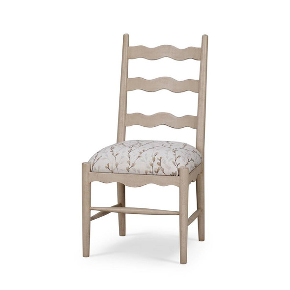Chloe Scalloped Dining Chair w/ Upholstered Seat - Size: 102H x 50W x 55D (cm) - Boho Chic style