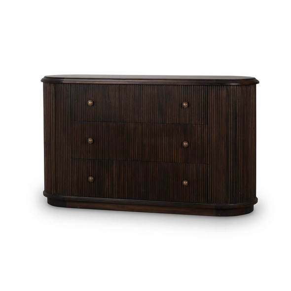 Kraton 3 Drawer Oval Dresser - Size: 94H x 163W x 53D (cm) - Mid-Century Modern style