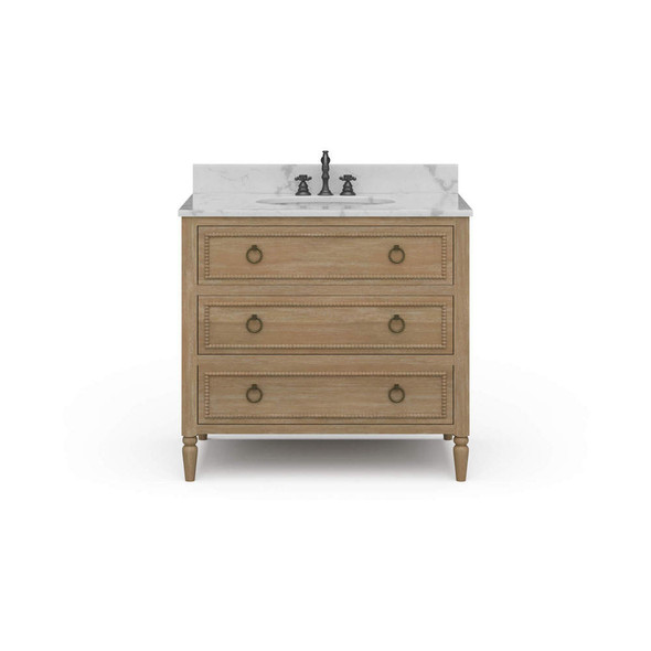 Cholet Single Vanity w/ Sink & Marble Top - Traditional style Bath & Laundry furniture-Custom Order Only (Tapware not included)