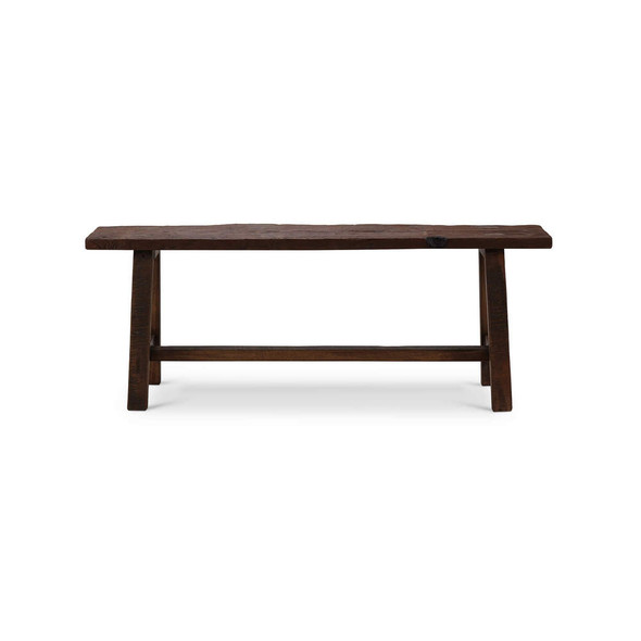 Rustic Teak Bench - Solid Timber Craftsman style Bedroom furniture