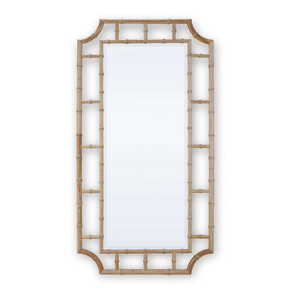 Bamboo Standing Mirror - Size: 180H x 94W x 4D (cm) - Oriental style