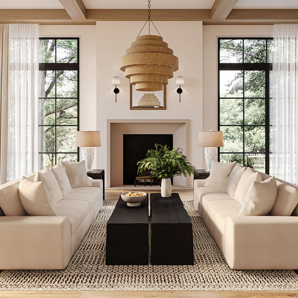 Belarus Rope Ceiling Pendant Light - Solid Timber Mid-Century Modern style  furniture