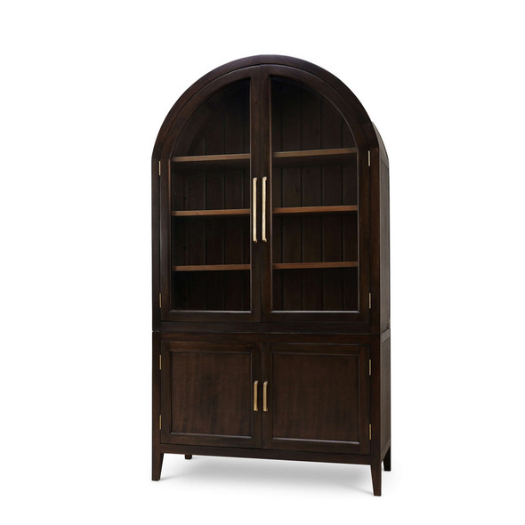 Lumina Glass Cabinet - Size: 224H x 122W x 51D (cm) - Mid-Century Modern style