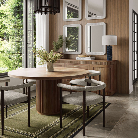 Kraton Round Dining Table 120cm - Size: 76H x 122W x 122D (cm) - Mid-Century Modern style