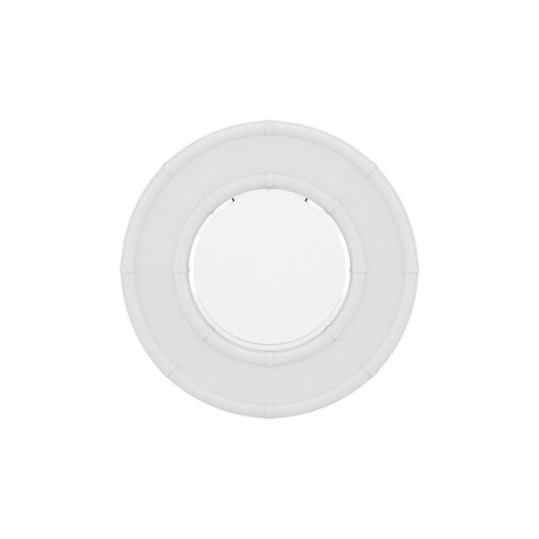 Chelsea Small Round Mirror - True White - Size: 47H x 47W x 3D (cm) - Oriental style