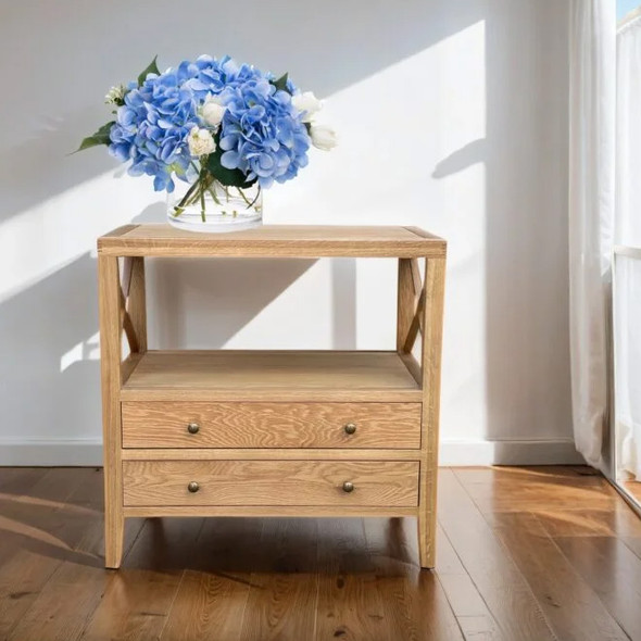 Montauk Large Side Table - Natural Oak Bedroom Furniture - HL612-CN