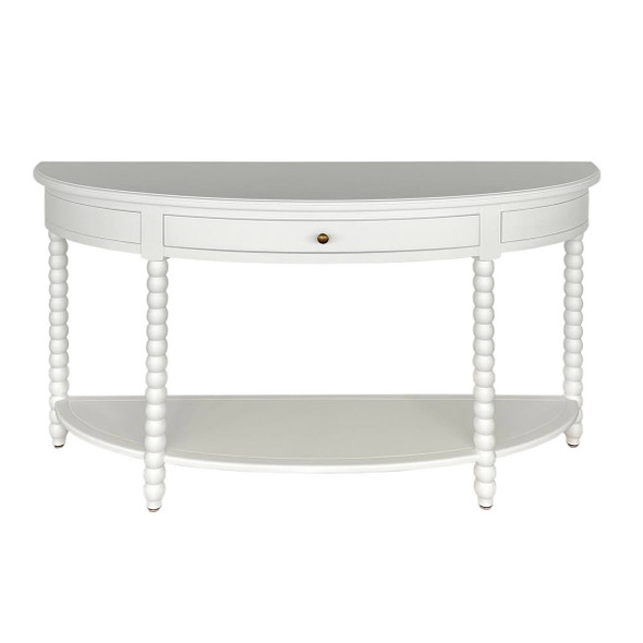 Belleville Bobbin Curved Console - White - HL601#MW