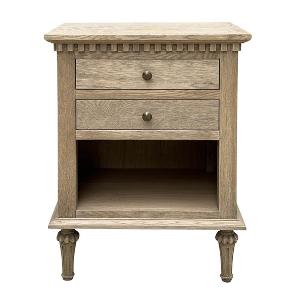 Marie Small Side Table - Weathered Oak - Hamptons style