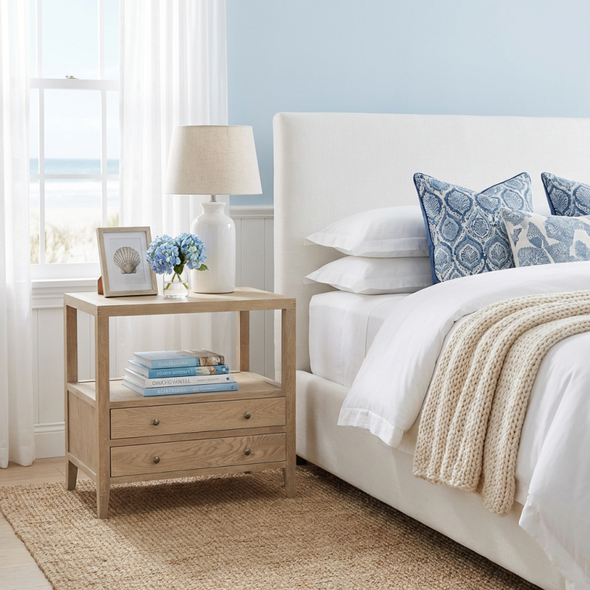 Holbrook Side Table - Weathered Oak - Contemporary style