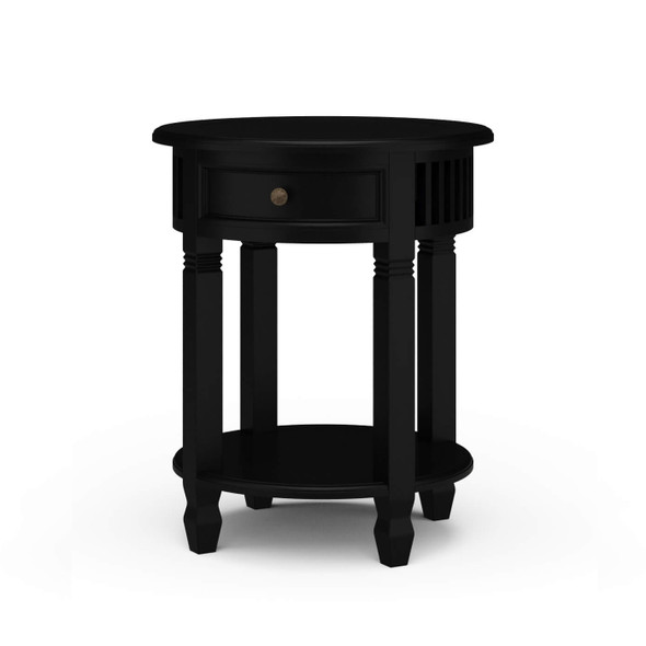 Hollister Side Table - Batavia Black - Size: 66H x 56W x 56D (cm) - Hamptons style
