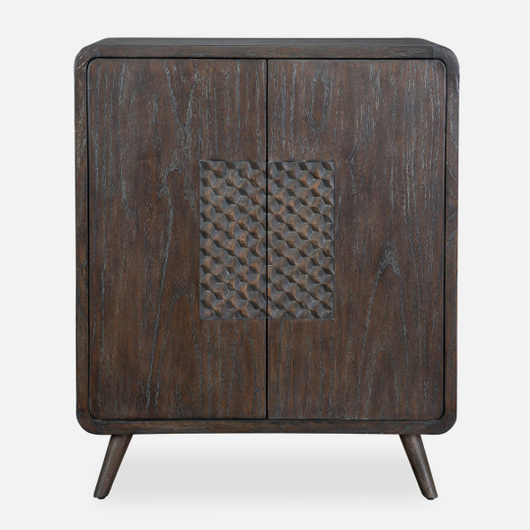 Hausen 2 Door Mid-Century Cabinet - Size: 89H x 74W x 46D (cm) - Mid-Century Modern style