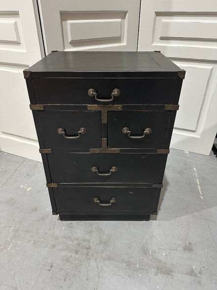 Maison Living Artisan Small Cabinet - Black Light Distressed 25553-LBL Bramble