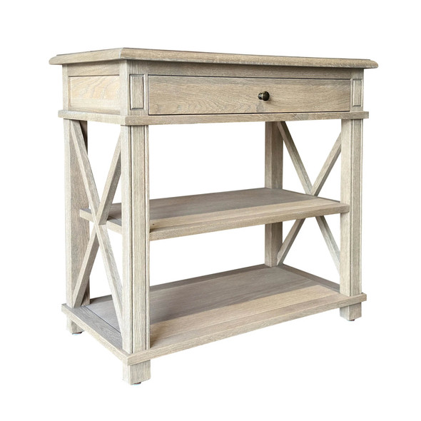 Xavier Large Side Table - Weathered Oak Living Room Furniture - HL545-105