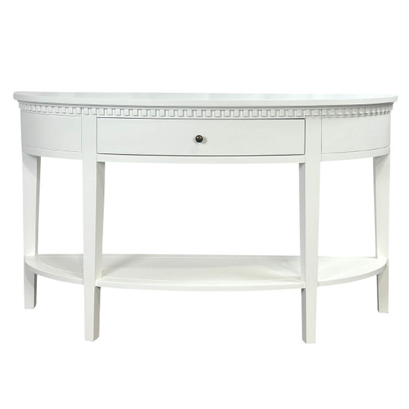 Brittany Curved Console Table - White - French Provincial style