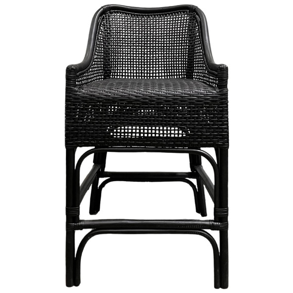 Amara Alfresco Counter Stool - Solid Black - Coastal style