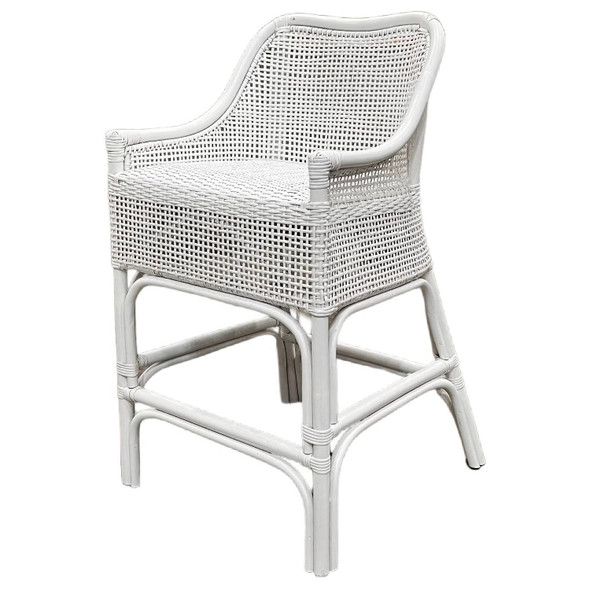 Amara Alfresco Counter Stool - Solid White Kitchen Furniture - GT-116SW