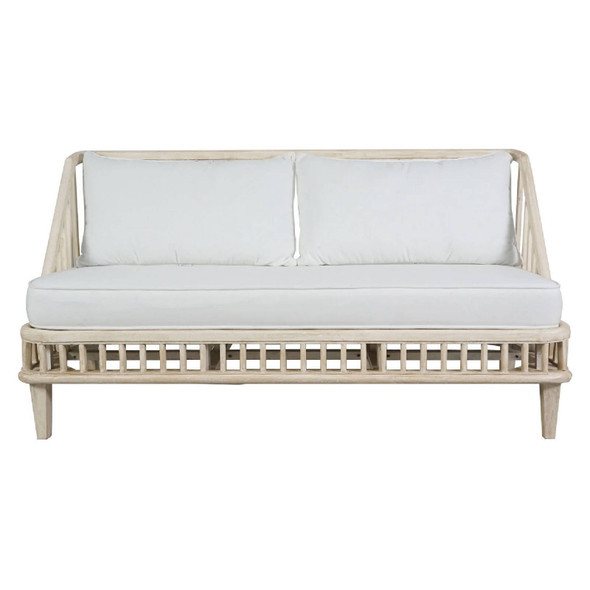 Solaro 2.5 Seater Sofa - Whitewash - Mid-Century Modern style