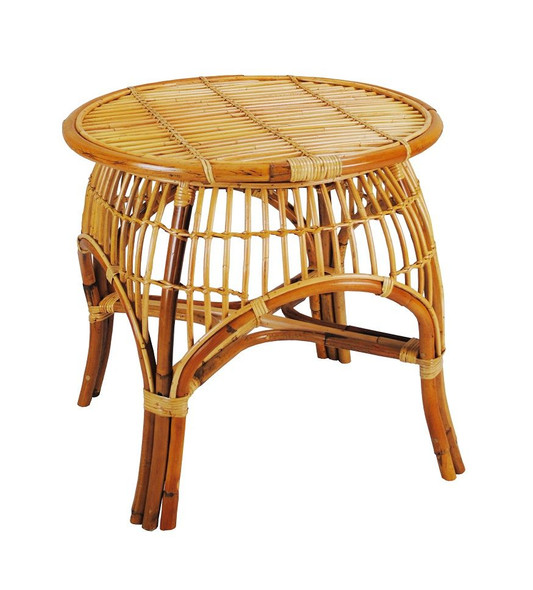 Palmera Rattan Round Side Table - Natural -RJ-033