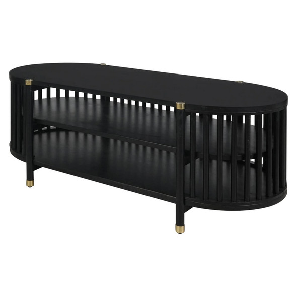 Solaro Retro TV Unit - Black Living Room Furniture - S-0843-BLACK