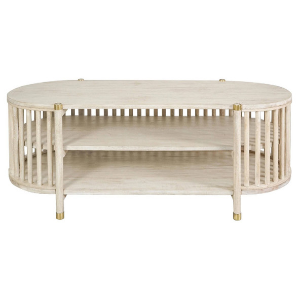 Solaro Retro TV Unit - Whitewash - Mid-Century Modern style