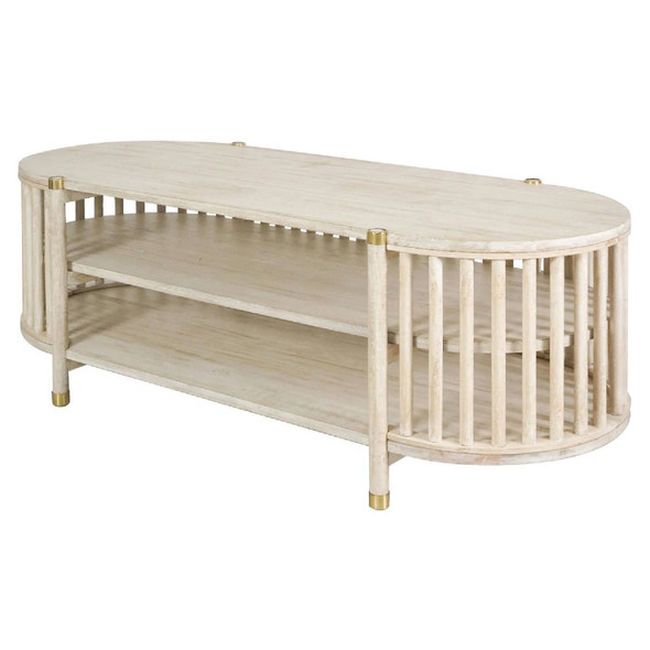 Solaro Retro TV Unit - Whitewash Living Room Furniture - S-0843-DW