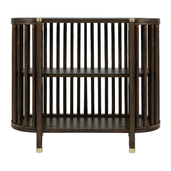 Solaro Retro Low Bookcase - Walnut - Mid-Century Modern style