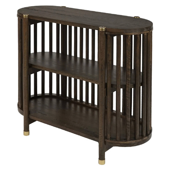 Solaro Retro Low Bookcase - Walnut Living Room Furniture - S-0844-WALNUT