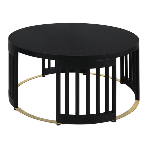Solaro Retro Coffee Table - Black Living Room Furniture - S-0845-BLACK