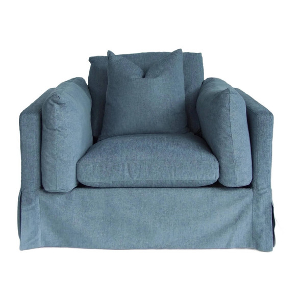 Bennet Swivel Armchair - Denim - Contemporary style