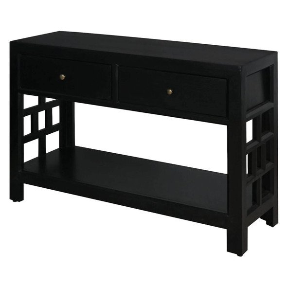 Callan 2 Drawer Console - Black - Contemporary style