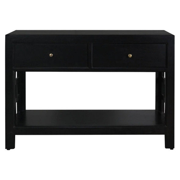 Callan 2 Drawer Console - Black Living Room Furniture - T-0005BLACK
