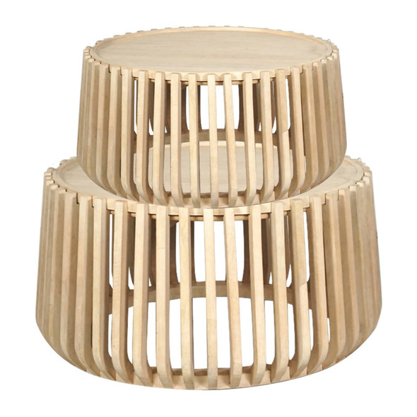 Venti Coffee Table S/2 - Natural - Contemporary style
