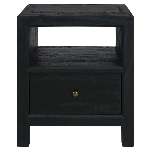 Callan Bedside Table - Black - Contemporary style