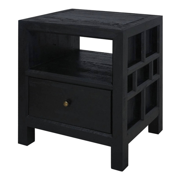 Callan Bedside Table - Black Bedroom Furniture - T-0262BLACK